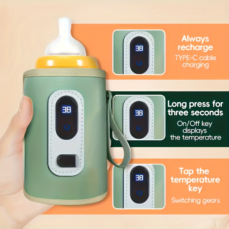 Baby Food Zubereiter - Reiskinderwagen geïsoleerde tas Digitaal display Babyvoedingsflessenverwarmer