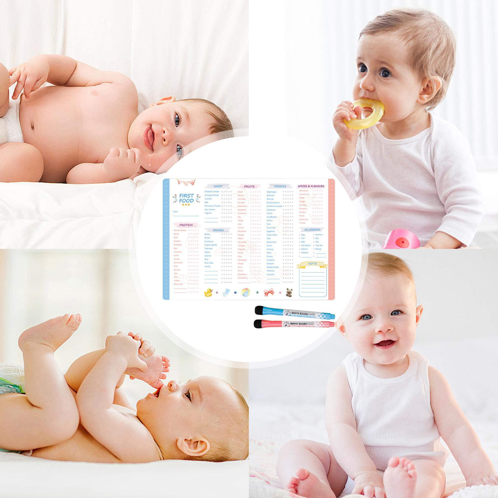 Baby Food Checklist - First Foods Chart Magnetische checklist voor