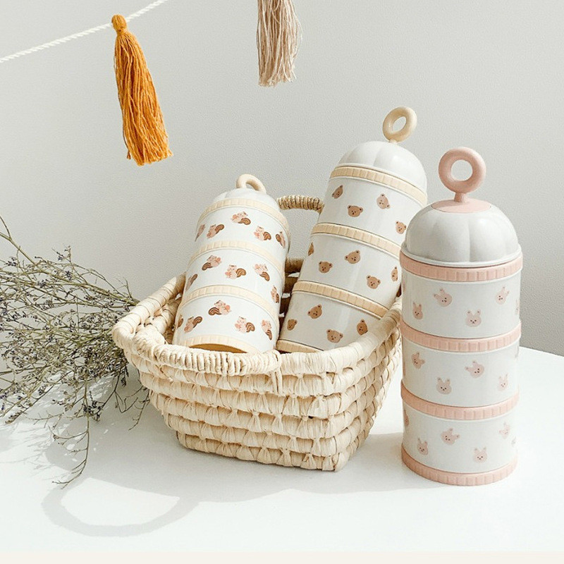 Baby Food Stuff - Schattige beer melkpoeder doos babyvoeding accessoires