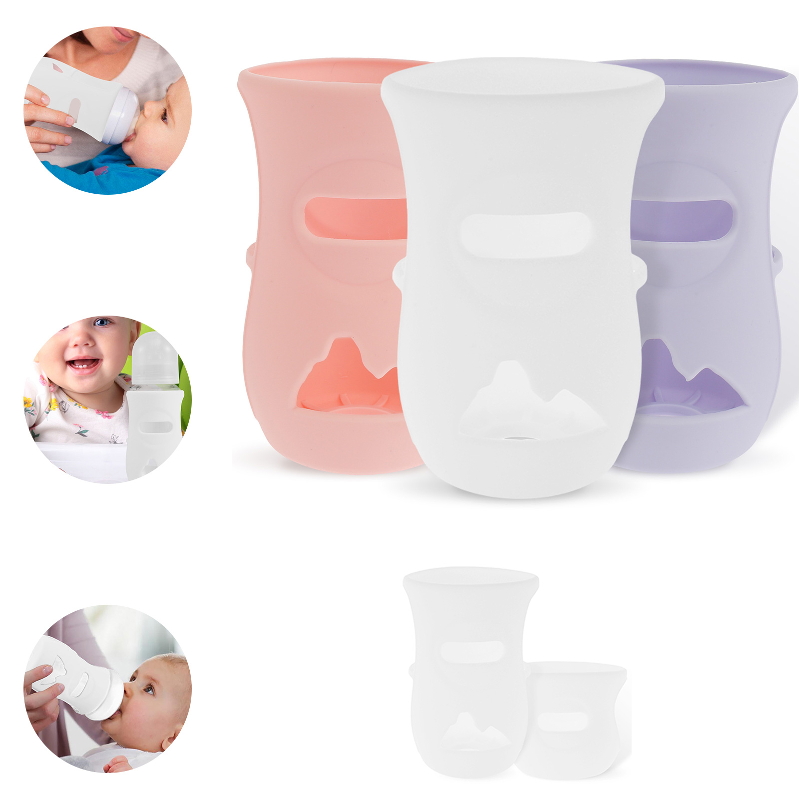 Baby Food Stuff - Siliconen hoezen Siliconen babyfleshoes Geïsoleerde glazen