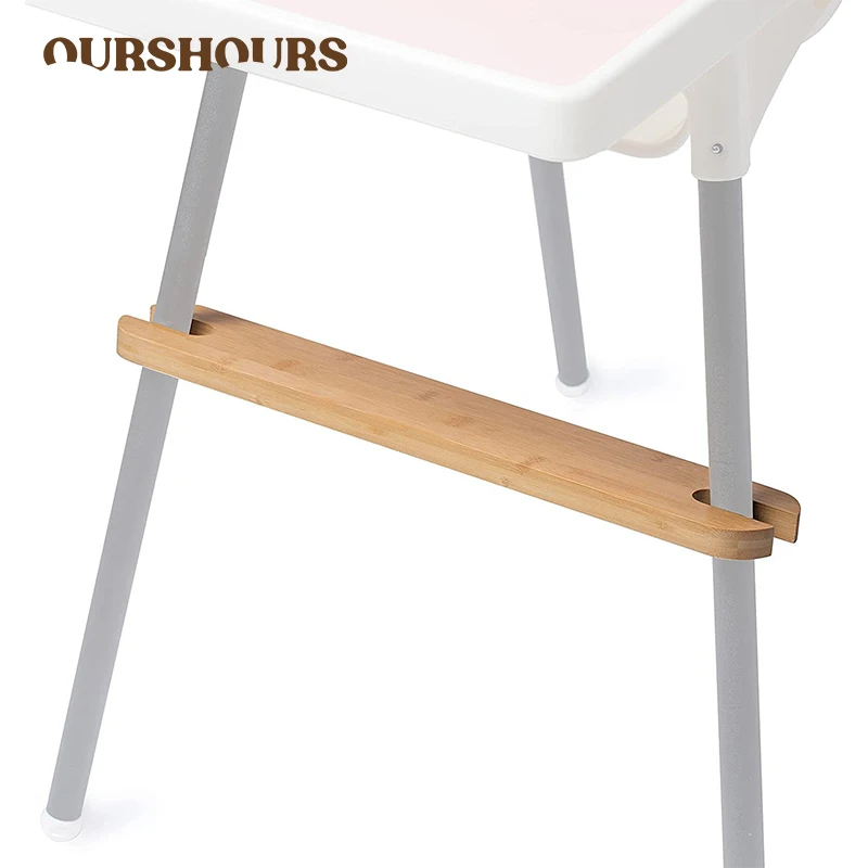 Baby Food Chair - Kinderstoel Voetsteun Natuurlijk Bamboe Houten Kinderzitje