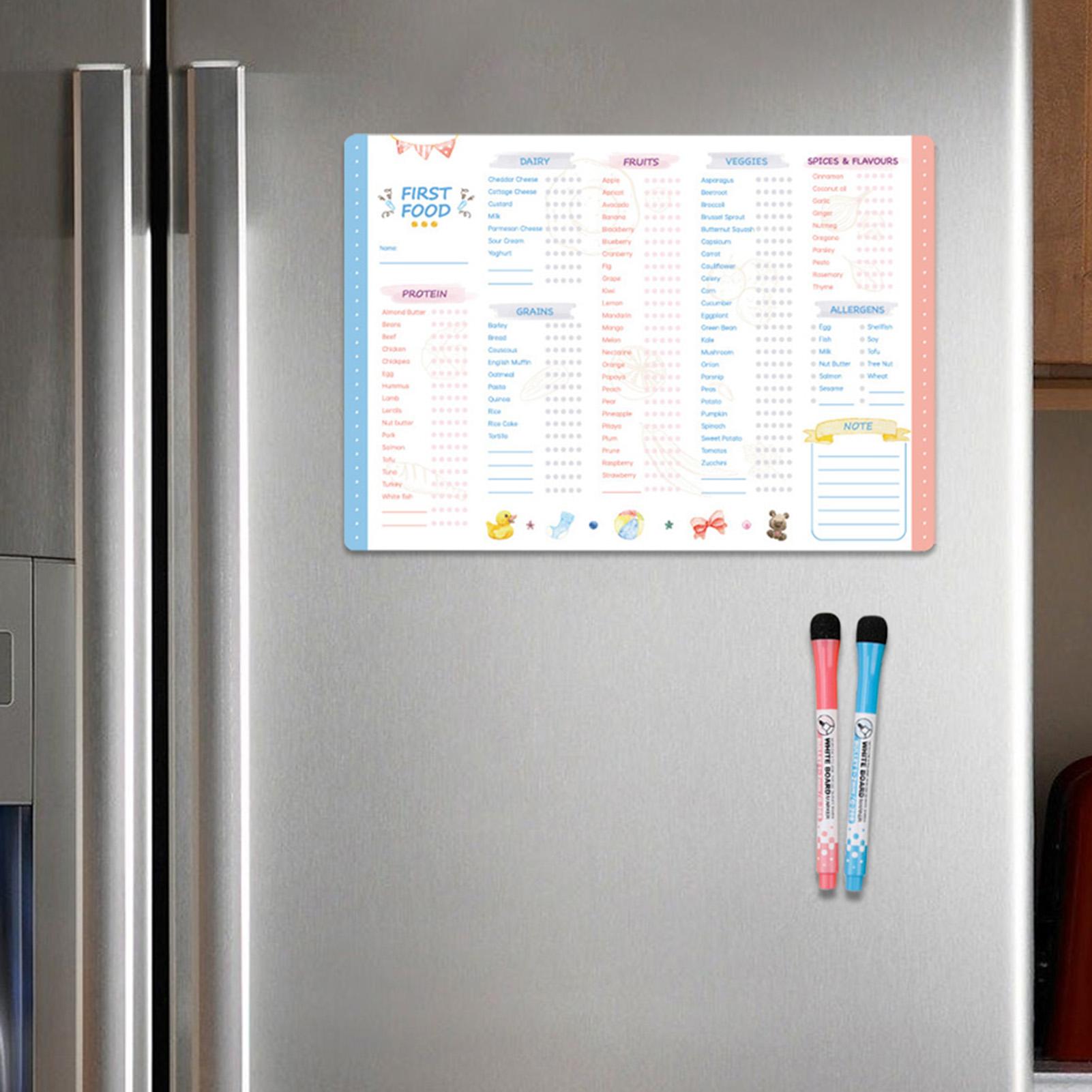 Magnetische checklist voor bab - Baby Food Checklist recensie en prijs