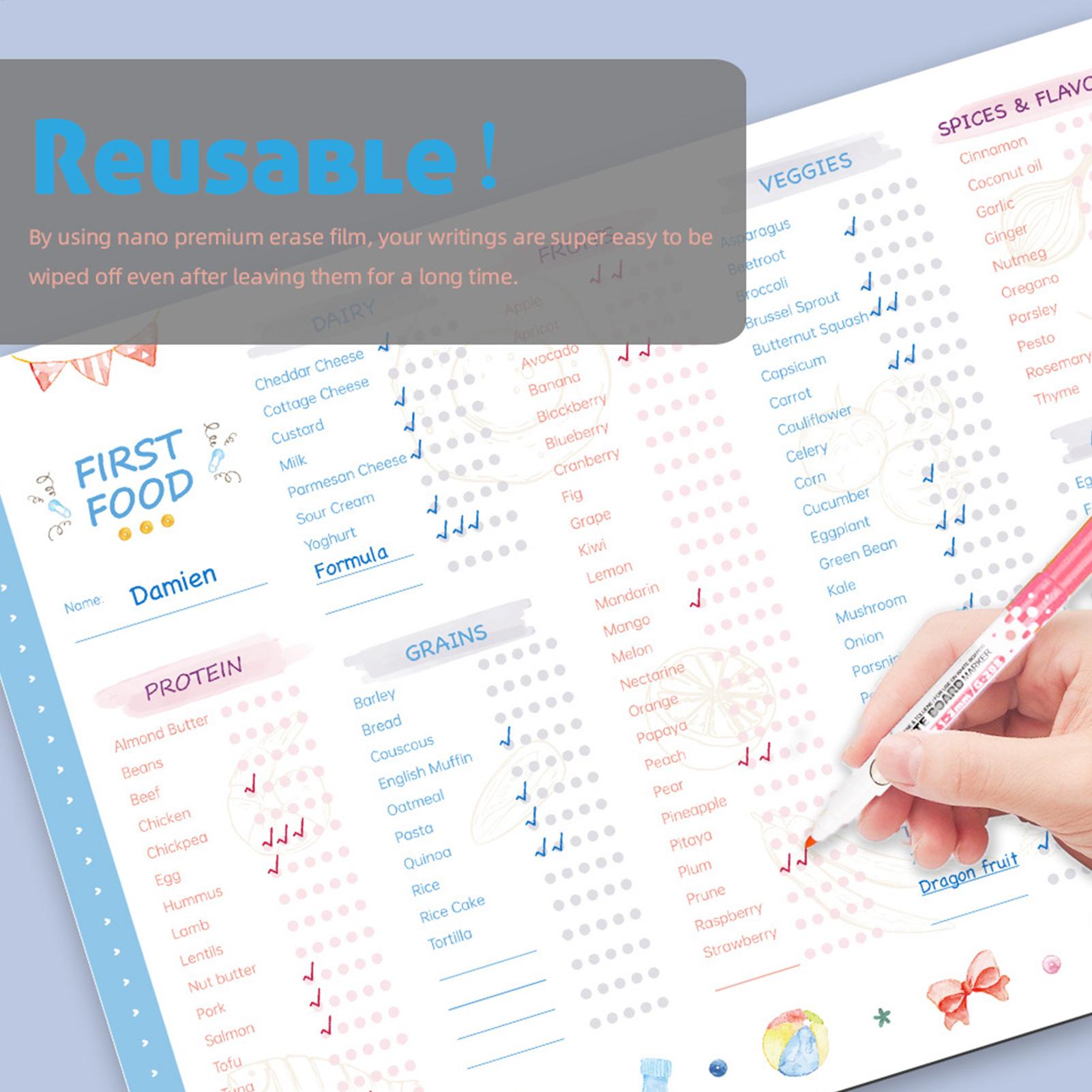 Magnetische checklist voor bab - Baby Food Checklist recensie en prijs