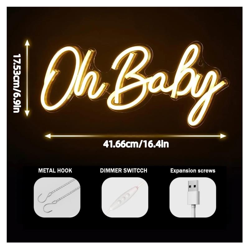 Oh Baby Neonborden voor wandde - Baby Food In Restaurant recensie en prijs