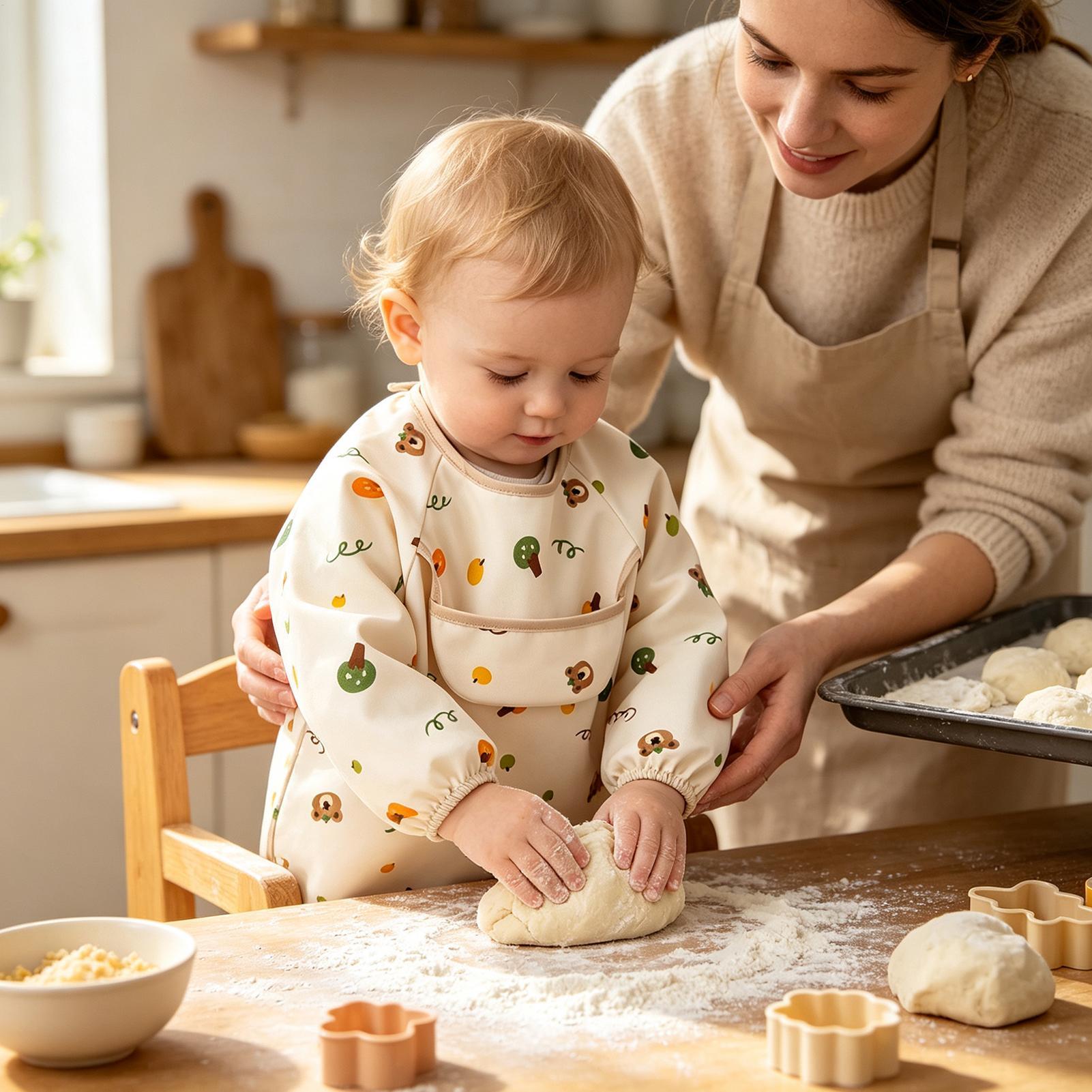 Kinderen Smock Bib Waterdicht  - Baby Food In Restaurant recensie en prijs