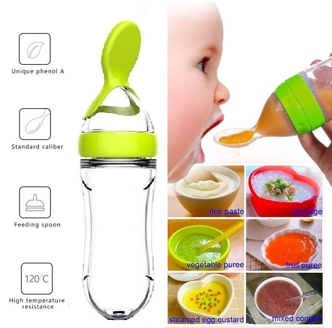 Knijpen Zuigfles Cup Siliconen - Baby Food Dispensing Spoon recensie en prijs