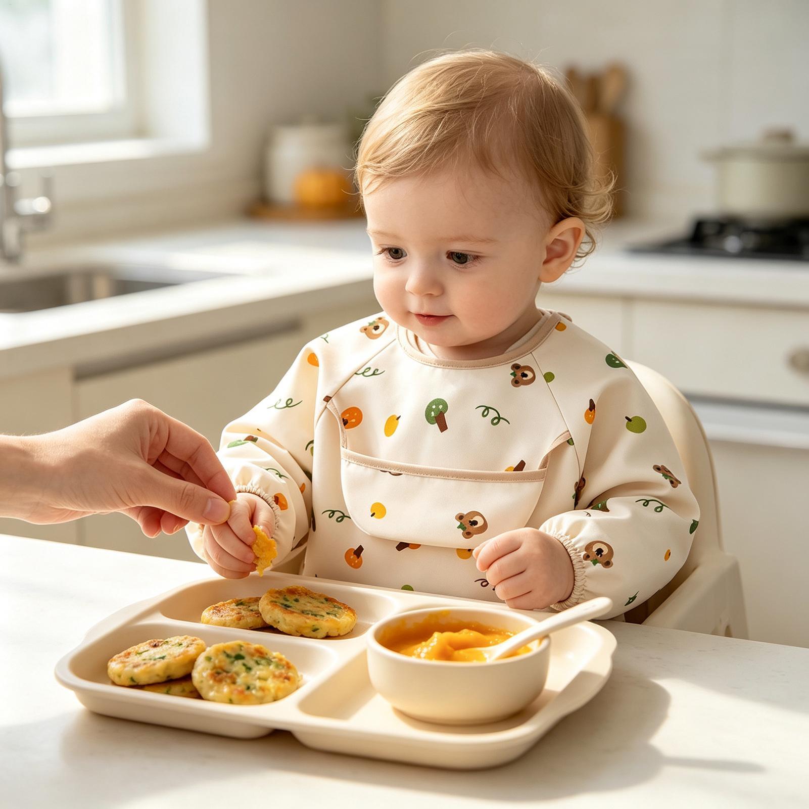 Kindersmock-slab Zacht Verstel - Baby Food In Restaurant recensie en prijs